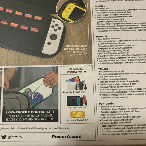 PowerA Nintendo Switch Zelda Enhanced Wired Controller and Slim Case - Picture 5 of 8